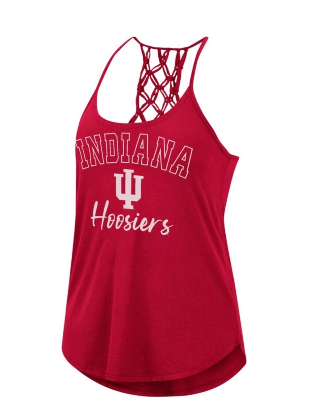 Colosseum Crimson Red Indiana Hoosiers Lattice-Back Game day Tank Top Large L